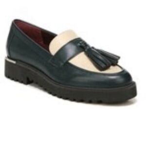 Franco Sarto Carolynn Platform Loafer color: dark green size 8.5 width Medium